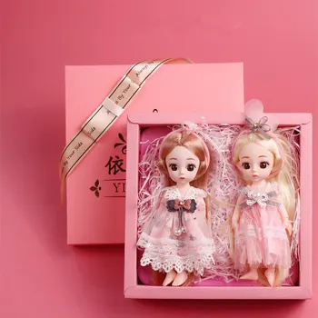 2 Vnt 16cm Vinilo Baby Doll BJD 1/8 Lėlės Rinkinys Kalėdų Dovana Mergaitė Berniukas + Gril Sąnarių Baby Doll Vaikų Žaislas