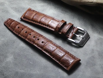 20 21 22 mm aukštos kokybės Rankų darbo senovinių Tiesa krokodilo odos watchbands žiūrėti reikmenys žiūrėti juosta 2019 Universalus laikrodžių dirželiai