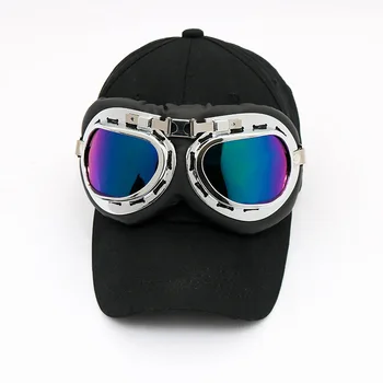 2017 NAUJĄ atvykimo vyrai moterys pilotas stiklo medvilnės beisbolo kepuraitę snapback su beisbolo kepurės, akiniai