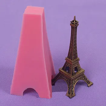 2018 Eifelio Bokšto 3D Formos Silikono Formos Slapukas Minkštas Pyragas Formų Šokolado Pudingas Pelėsių 