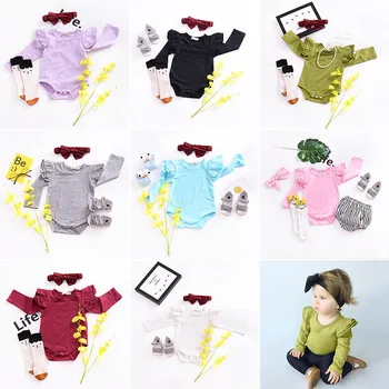 2018 M. Rudens/Pavasario Baby Girl Drabužiai Kietas Viršūnes Mielas Gėlių Formos Long Sleeve T-Shirt Girls Viršų