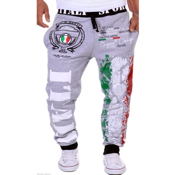 2018 m. užsienio prekybos pardavimo madingų kelnių italijos vėliava spausdinimo dizaino vyriški laisvalaikio kelnės
