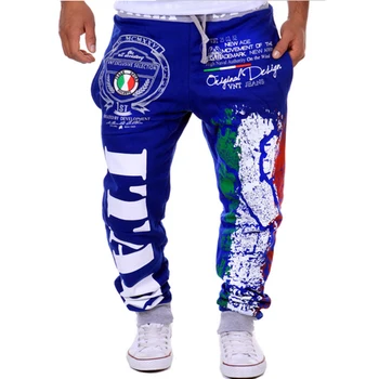 2018 m. užsienio prekybos pardavimo madingų kelnių italijos vėliava spausdinimo dizaino vyriški laisvalaikio kelnės