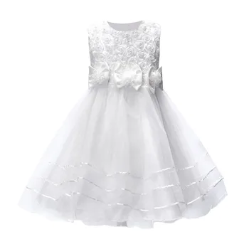 2018 m. Vasaros stilius vaikai suknelė mergaitėms gėlių nėrinių princesė šalies kostiumu mergina gėlių suknelė pearl vaikams drabužių vestido meniBB158