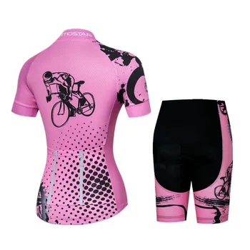 2019 Dviračių Džersis Nustatyti Moterų dviračių džersis šortai Mountian Kelių Dviračių drabužiai kostiumas komandos marškinėliai Ropa Ciclismo dviratį viršus apačia