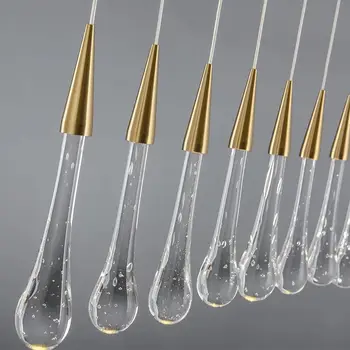 2019 Karšto Dizaineris LED Vandens Lašas pakabukas šviesos minimalistinio Skandinaviško loft Kristalų Kabo Lempa Kūrybos Restoranas Šviesos