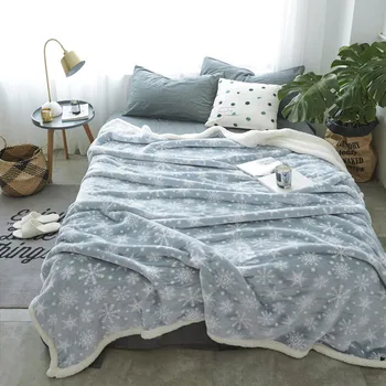 2019 Naujas Europos stiliaus Namo antklodė camoFleece 200*230cm-2.6 kg žiemą šiltas lovatiesė Kalėdų Snaigės lovos užvalkalai, vilnos lova