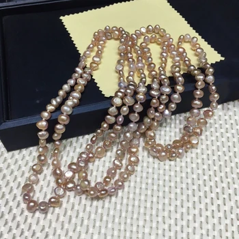 2019 Naujas Mados Ilgą Perlų Vėrinį Originali Baroko Natūralių Gėlavandenių Perlų Megztinis Karoliai Moterims, Papuošalai, Dovana SPEZ