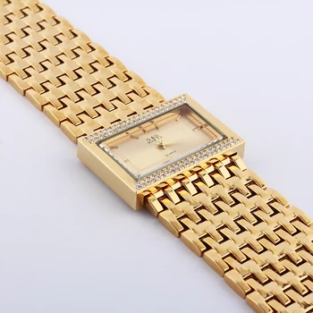2019 Naujo Prabangaus Prekės ženklo G&D, Moterų Laikrodis Aukso Mados Cirkonio Kvarciniai Laikrodžiai, Nerūdijančio Plieno, Ponios Žiūrėti Laikrodis Dovana