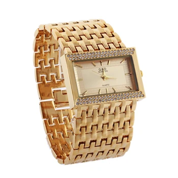 2019 Naujo Prabangaus Prekės ženklo G&D, Moterų Laikrodis Aukso Mados Cirkonio Kvarciniai Laikrodžiai, Nerūdijančio Plieno, Ponios Žiūrėti Laikrodis Dovana