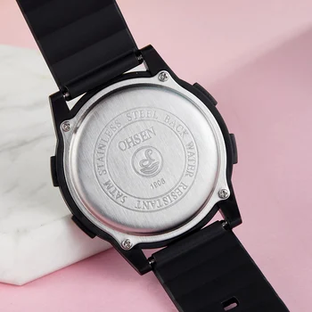 2019 OHSEN Rose gold led vandeniui moterų žiūrėti mada sporto lady laikrodis reloj mujer skaitmeninis veikia apyrankę žiūrėti laikrodžiai