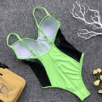 2019 Underwire Push Up vientisi maudymosi kostiumėliai Moterims Kratinys Backless Akių maudymosi kostiumėlį Aukštos Sumažinti Kojų Maudymosi Kostiumą Plaukti Dėvėti Paplūdimyje