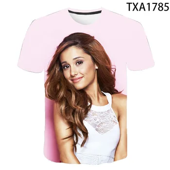 2020 Ariana Grande 3D T Marškinėliai Atsitiktinis Vyrų, Moterų, Vaikų Mados Trumpas Rankovės Berniukas mergaitė Vaikai Atspausdintas T-shirt Įdomu Viršūnes Tee