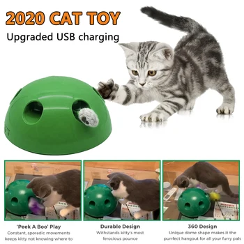2020 Atnaujintas USB Įkrovimo Katė Žaislas Funny Cat Interaktyvus Žaislas Ne Braižymo Prietaiso Kačių Pagaląsti Letena Pop Žaisti Katę Mokymo Žaislas