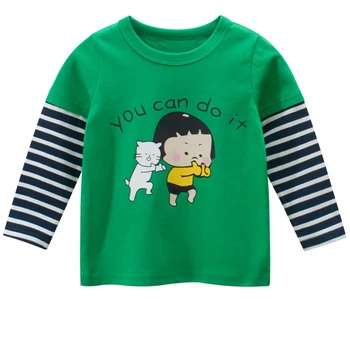 2020 Kalėdų Naujų Rudens Mergina Dugno Vaikų Marškinėliai Ilgomis Rankovėmis T-Shirt Baby Kūdikių Drabužiai Vaikams Cloting Marškinėliai Mergaitėms