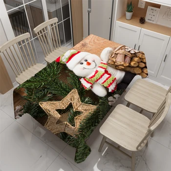 2020 KARŠTO Apdailos Staltiesė Balta Mielas Kalėdų Senį Modelis Tirštėti Skalbti 3D staltiesė, Vestuvių Naujųjų Metų Šalis