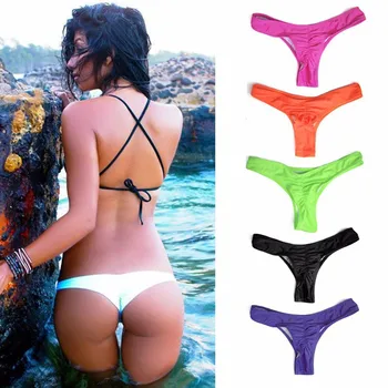 2020 karšto pardavimo ponios mažas juosmens seksualus plisuotos plaukti šortai atsitiktinis bikini šortai thong maudymosi kostiumėliai, brazilijos plaukimo dėvėti kelnaitės