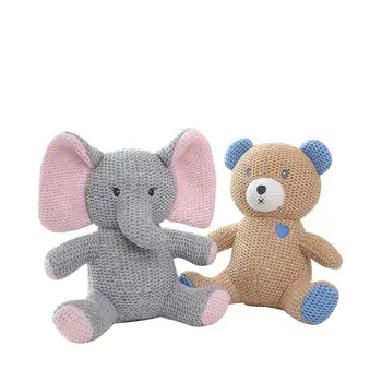 2020 Kūdikių Dovana Naujagimiui Mergaitės Berniukai Fotografijos Prop Nuotrauką Nėrimo Mezgimo Žaislas Cute Little Bear Megzti Gyvūnų Lėlės