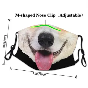 2020 m. Moterys Vyrai facemasks kaukės Corgi Doggo Veido kaukė daugkartinio naudojimo kvėpuojantis skalbti reguliuojama medvilnės, odos priežiūros shield pagal akių