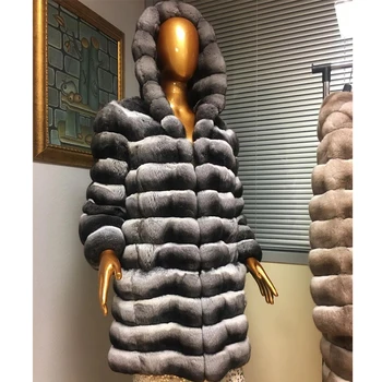 2020 M. Naujas Stiliaus Paltai Moterims Outwear Real Rex Triušio Kailio Striukė Žiemos Mados, Prabangos Originali Paltas