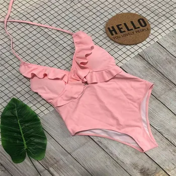 2020 M Plaukimo Kostiumas Seksualus Rožinis Raukiniai Liesas Bikini Paplūdimio Maudymosi Kostiumas Moterims Maudymosi Kostiumėliai