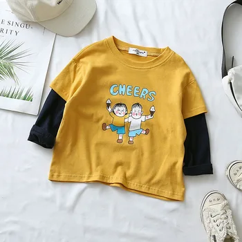 2020 Mergaitės Berniukai Long Sleeve T-Shirt Baby Vaikams, Vaikų Rudens Animacinių Filmų Tee