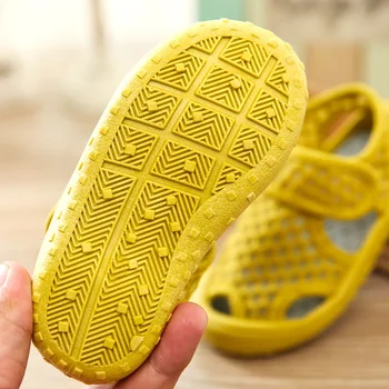 2020 metų vasaros naują Mados mergaičių berniukų batai Grynoji medžiaga vaikams, mokyklos Butas sandalas sportbačiai smėlio paplūdimio Super minkštas ir patogus