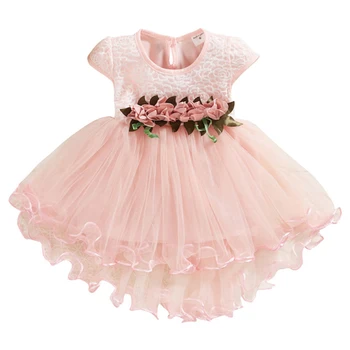 2020 metų Vasaros Saldus Bamblys Kūdikis, Vaikas, Kūdikis, Mergaitė Tutu Tiulio Nėrinių Šokis Vestuvių Mielas Gėlių Kamuolys Suknelė Princesė Šalis Suknelės 0-24M