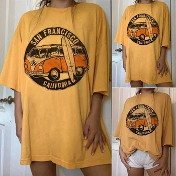 2020 metų Vasaros Simbolį T-shirts Mados Mergaičių Viršūnes trumpomis Rankovėmis Spausdinti marškinėliai korėjos Moterų Drabužiai 95% Medvilnės