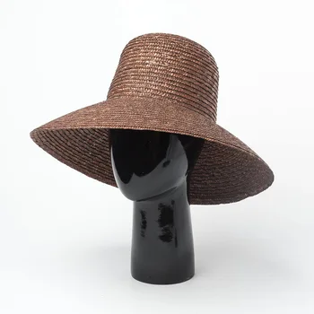 2020 moterų skydelis Spalvos šiaudų kepurės puodą formos didelių pastoge šiaudų skrybėlę lauko kelionių saulės pavėsyje, paplūdimio šiaudų skrybėlę