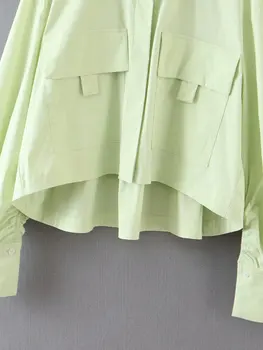 2020 nauja Pavasario Vasaros Naują Stilių. Europos Žaliosios didelę Kišenę moterų Marškinėliai zaraing stiliaus za vadiming sheining moterų suknelė XDB2214