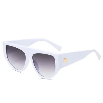 2020 Naujas Mados Prekės ženklo Dizaineris Akiniai nuo saulės Moterims, Antakių stiliaus Negabaritinių Rėmo Derliaus Saulės Akiniai oculos de sol UV400 (3)