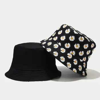 2020 Naujas Mados Vasaros Grįžtamasis Geltona Mažesnių Gėlių Žvejybos Kepurės Kibirą Skrybėlės Panama Žvejys Skrybėlės Mens Hip-Hop