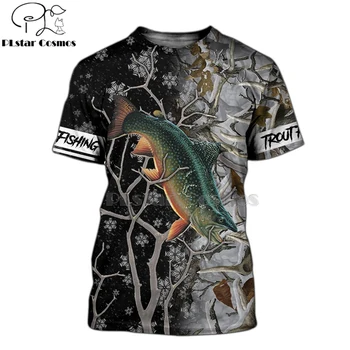 2020 Naujas Mados Vyrai hoodies 3D Print t shirt Naujas Žvejys fisher Gyvūnų Žvejybos Meno tees šortai rankovėmis Unisex Drabužiai -10