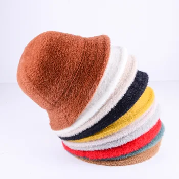 2020 Naujas Mados Žiemos Skrybėlės Moterims Kailiniai Kibirą Šiltos Kepurės Dome Panama Juoda Balta Derliaus kibirą Žvejys Skrybėlės шапка женская