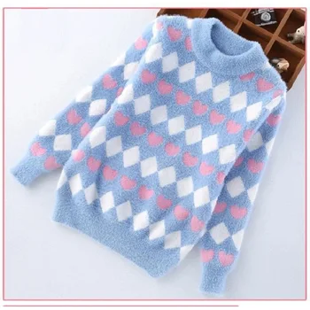 2020 naujas megztinis vientisų merginą, drabužiai studentų saldainiai mezgimo 4color paauglių kailis
