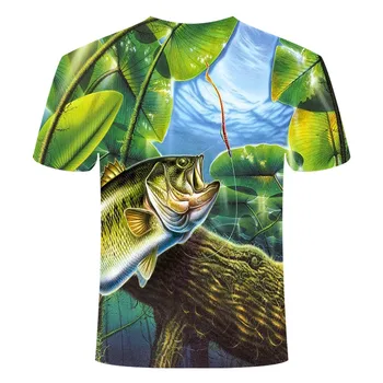 2020 naujas vyrų laisvalaikio 3d spausdinimo marškinėliai, juokingi žuvis spausdinti vyrų ir moterų marškinėlius Hip-hop T-shirt Harajuku Azijos dydis s-6xl