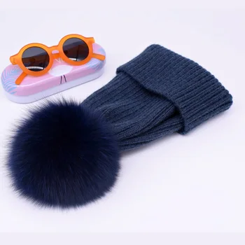 2020 Naujas žiemos skrybėlę prabangos kokybės Fox fur pompom kepuraitės kepuraitė Aukštos kokybės Merginos, moterys, variklio dangtis, žieminės kepurės moterims