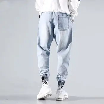 2020 naujų rudens Gatvių plovimo technologija Multi Pocket vyriški bėgimo džinsai mados atsitiktinis vyriški džinsai