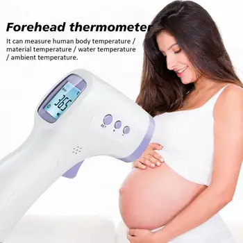 2020 Ne-susisiekite su Infraraudonųjų spindulių Lazerio Termometro Kaktos Термометр Termometras Su LCD Ekranu Kūdikių Suaugusiųjų Kūno Priemonė, Įrankis,, Pistoletas