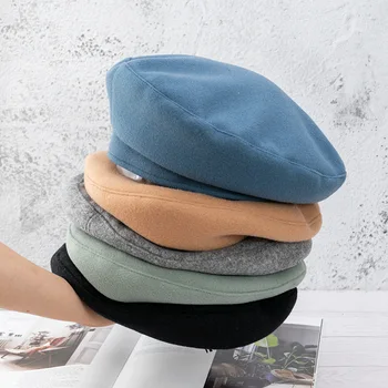 202011-shi rudenį, žiemą, sumaišytus kietas gatvės lady beretė skrybėlę vyrų, moterų Laisvalaikio dailininko skrybėlę