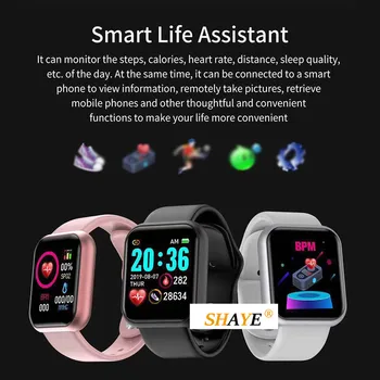 2020Bluetooth Smart Laikrodžiai Vyrams, Vandeniui Sport Fitness Tracker Smart Apyrankę Kraujo Spaudimas, Širdies ritmo Monitorius Y68 Smartwatch