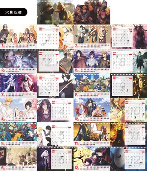 2021 2022 Anmie Naruto Kalendorius Sasuke Animacinių Filmų Skaičius Staliniai Kalendoriai, Dienotvarkės Planavimas 2021.01-2022.12