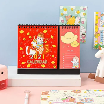2021 Animacinių filmų Sakura Mergautinė Memo Kalendorius INS Stiliaus Cherry Blossom Stalo Kalendoriai, dienotvarkės Planavimas 2020.07-2021.12