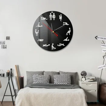 2021 Naujų Karšto Seksualus Meilės Meno Akrilo Laikrodžiai Žiūrėti Modernus Dizainas, 3D Sieninis Laikrodis Krištolo Veidrodį Laikrodžiai Suaugusiųjų Namų Dekoro Siena Lipdukas