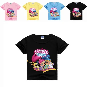 2021 vasaros nauja vaikų trumparankoviai animacinių filmų T-shirt vaikų medvilnės viršuje, vaikams drabužiai nuo 3 iki 15 paauglių Mirguliavimas ir Blizgesį