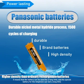 20pc Originalus Panasonic 1.2 V AAA 630mAh Įkrovimo NiHM Baterija Įkrovimo laikas arba 1200 kartų