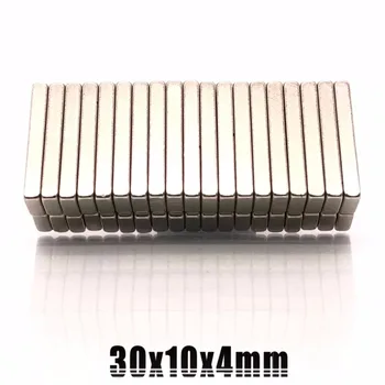 20pcs N35 Super Stiprus ndfeb Magnetas Blokuoti Galingas Šaldytuvą, kad Neodimio Baras Magnetai 30x10x4 mm 30*10*4
