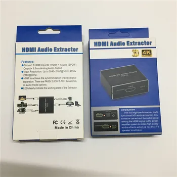 20set Mini AY78 HDMI Audio Extractor HDMI į HDMI/Optinis TOSLINK SPDIF/3.5 mm Audio Extractor Konverteris Adapteris, Splitter