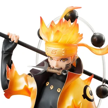 22cm Japonijos Anime Veiksmų Skaičius, NARUTO Shippuden Uzumaki Naruto Šeši Takai Šalavijas Ver Modelį PVC Kolekcines, Žaislai, G. E. M. Statula Lėlės